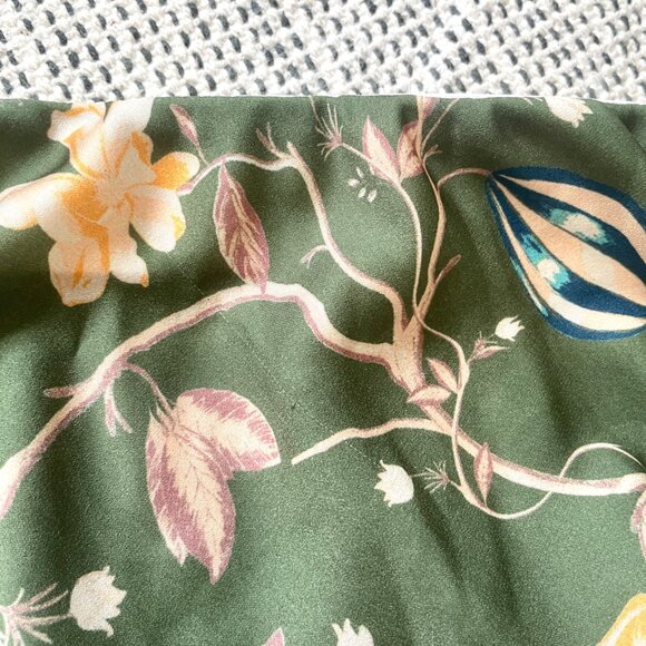 Urban Outfitters olive green midi floral slip skirt - Picture 5 of 5